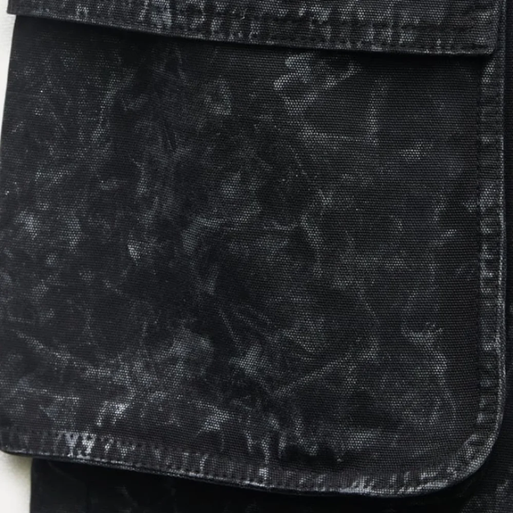 Zara Relaxed Mid Rise Cargo Utility jeans